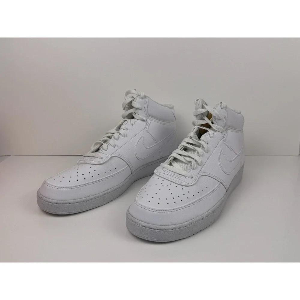 NIKE Court Vision‎ Mid NN Sneakers Men's Size 14 White/White DN3577-100